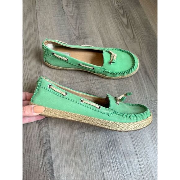 UGG Shoes - UGG Chivon Slip On Comfort Flat Moccasin Mint Green Women's Size 7
